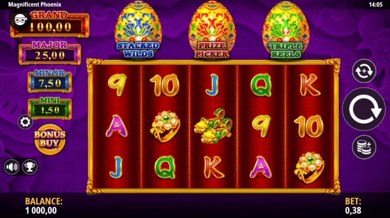 Magnificent Phoenix - game screen with reels